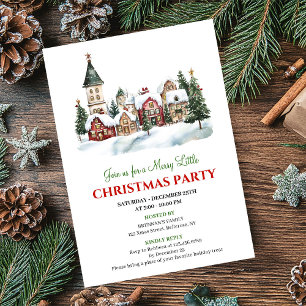 Invitation classique pour un dîner de Noël en vill