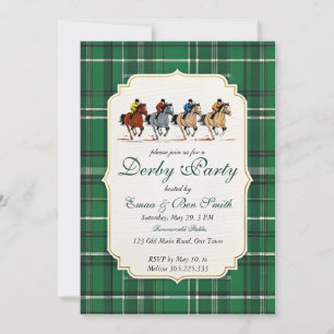 Invitation classique pour une soirée Kentucky Derb