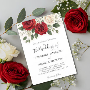 Invitation Classique romantique et belle Floral Rose Mariage