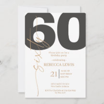 Classique Simple Soixante Moderne Anniversaire Adu