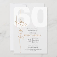 Classique Simple Soixante Moderne Anniversaire Adu