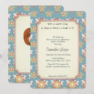Invitation classique vintage de baby shower