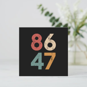 Invitation Classique Vintage Style 80s 86 47 Anti Trump 