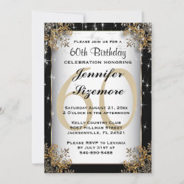Invitation Classy 00e anniversaire Modèle en noir