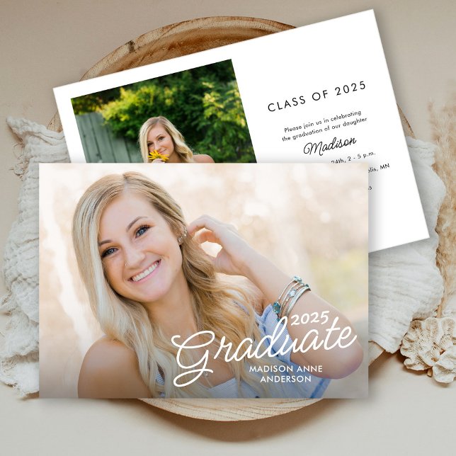 Invitation Classy 2023 Graduation photo horizontale (Créateur téléchargé)