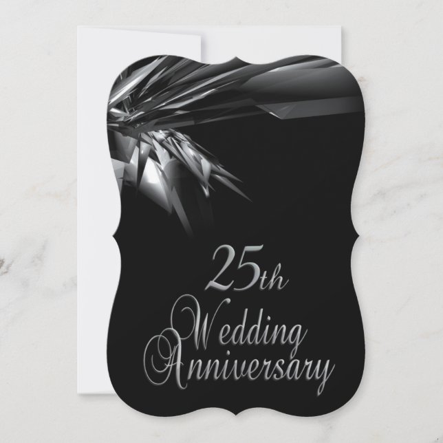 Invitation Classy 25e anniversaire de Mariage (Devant)