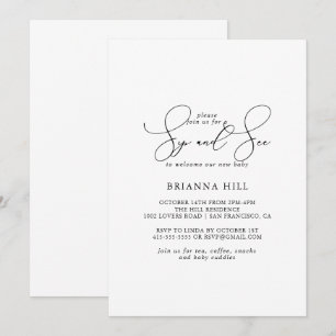 Invitation Classy Chic Minimalist Sip et voir