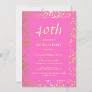 Invitation Classy Egypt Gold arrose Anniversaire rose