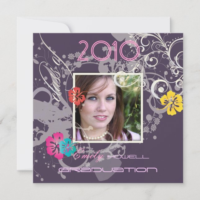 Invitation Classy Graduation 2010/Casquette/Pearl Swirls (Devant)