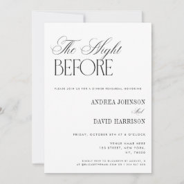 Invitation Classy Old Money The Night Before Rehearsal Dinner