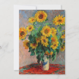 Invitation Claude Monet - Bouquet de Tournesols