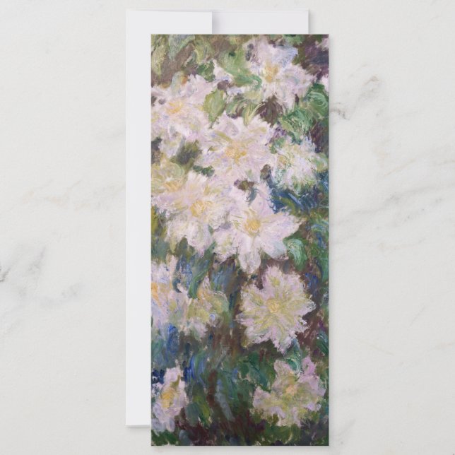 Invitation Claude Monet - Clematis blanc (Devant)