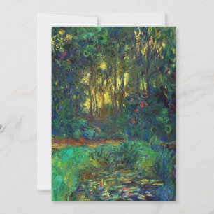 Invitation Claude Monet - Coin d'étang avec des nénuphars