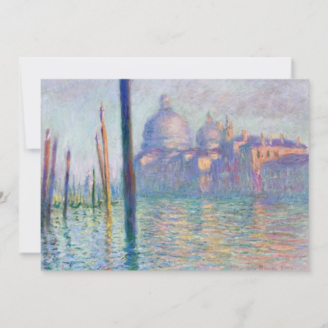 Invitation Claude Monet - Grand Canal, Venise (Devant)
