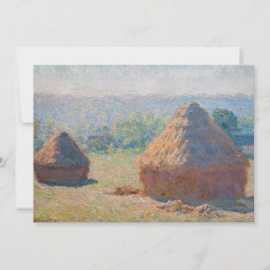 Invitation Claude Monet - Haystacks, fin de l'été