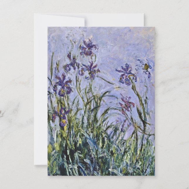 Invitation Claude Monet - Iris Mauves (Devant)