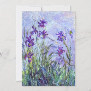 Invitation Claude Monet - Iris Mauves / Iris Lilac