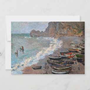Invitation Claude Monet - La Plage à Etretat