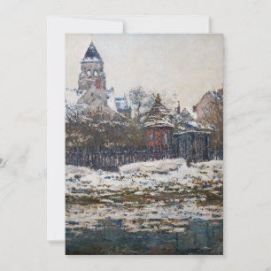 Invitation Claude Monet - L'église à Vetheuil