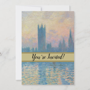 Invitation Claude Monet Les Houses of Parliament Coucher de s