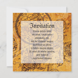 Invitation Clockwork Collage