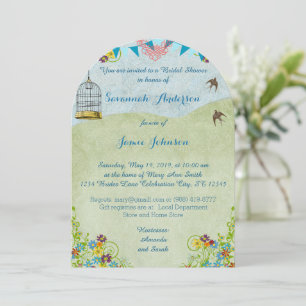 Invitation Clôture de cage à oiseaux de fete de mariage rusti