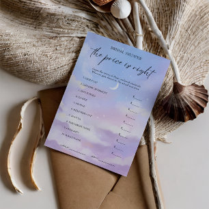 Invitation Cloud 9 Devinez le bon jeu de Fête des mariées de