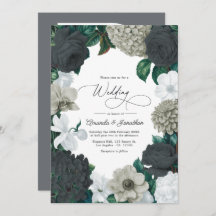 Cloud Gray, Charcoal Slate & Soft White Wedding