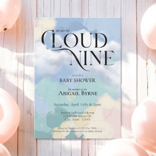 Invitation Cloud Neuf Élégant Baby shower Pastel