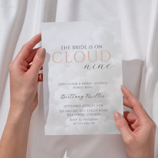 Invitation Cloud Nine White Clouds Bridal Shower