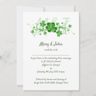Invitation Clover celtique Shamrock traditionnel
