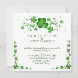 Invitation Clover celtique Shamrock traditionnel