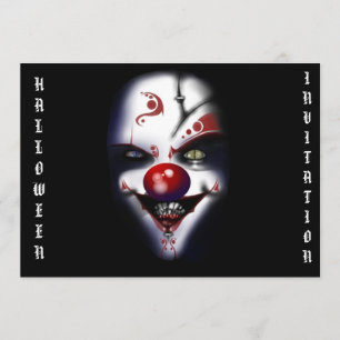 Invitation clown effrayant d'invitation de Halloween