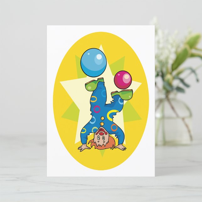 Invitation Clown sur sa tête (Créateur téléchargé)