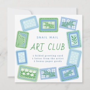 Invitation club d'art par courrier postal