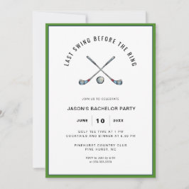 Invitation Club de golf & ball Golf Bachelor Party