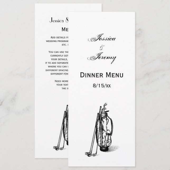 Invitation Club de golf Golf Bag (Devant / Derrière)