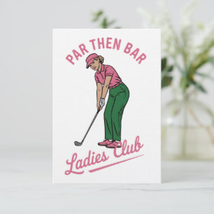 Invitation Club de golf pour dames Par puis Bar Golf Golfing 