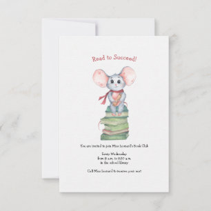 Invitation Club de lecture Book Mouse