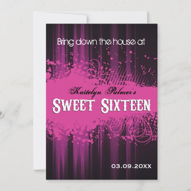 Invitation Club Flyer Look Sweet 16 (Devant)