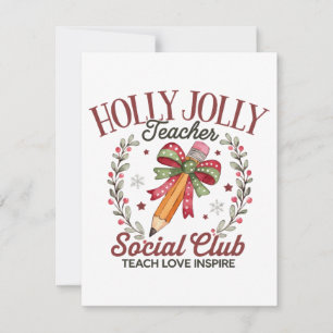 Invitation Club social d'enseignants joyeux et chaleureux Ens