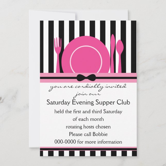 Invitation Club souper Cravate noire (Devant)