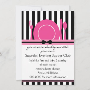 Invitation Club souper Cravate noire