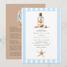 Coastal Chic Fall Beach Club Bachelorette Weekend