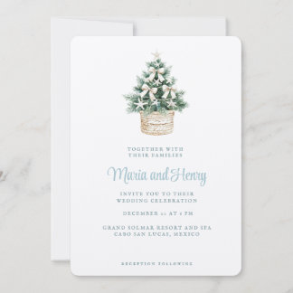Invitation Coastal Christmas Tree | Beach Wedding