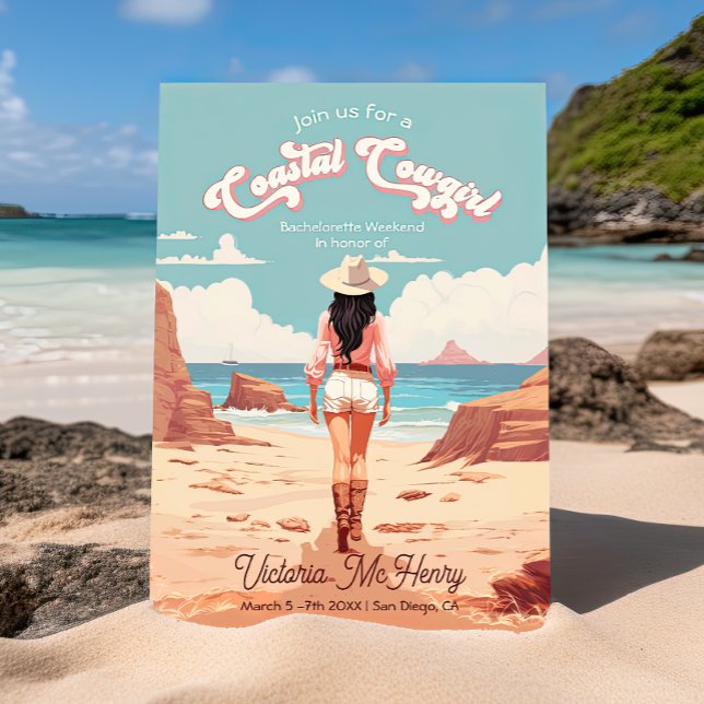 Invitation Coastal Cowgirl Bachelorette Party (Créateur téléchargé)