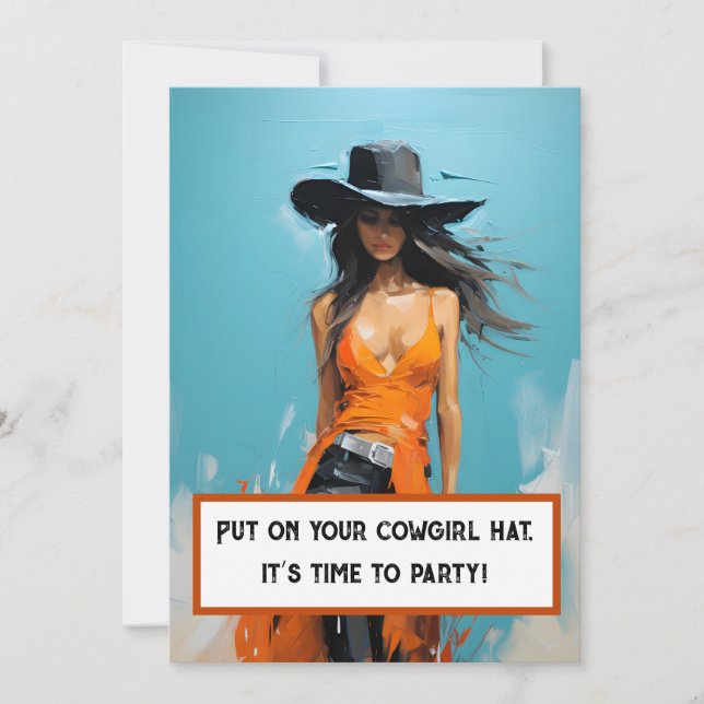 Invitation Coastal cowgirl esthétique fête de 30e anniversair (Devant)