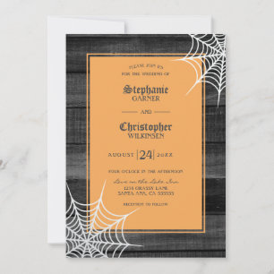 Invitation Cobwebs Mariage gothique d'Halloween
