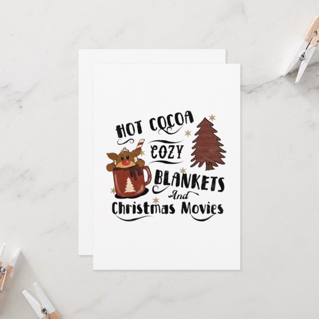 Invitation Coca Chaud Couvertures Cosy Et Films De Noël Migno (Devant/Arrière en situation)