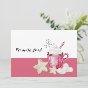 Invitation Coca Chaud De Noël Et Cookies Aquarelle